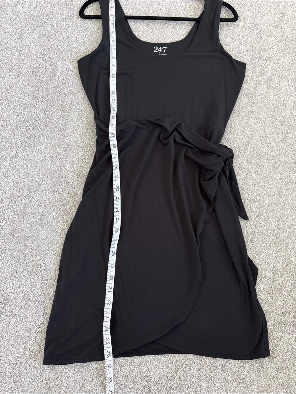 Little Black Tank Dress with Wrap Skirt - Picture 6 of 9